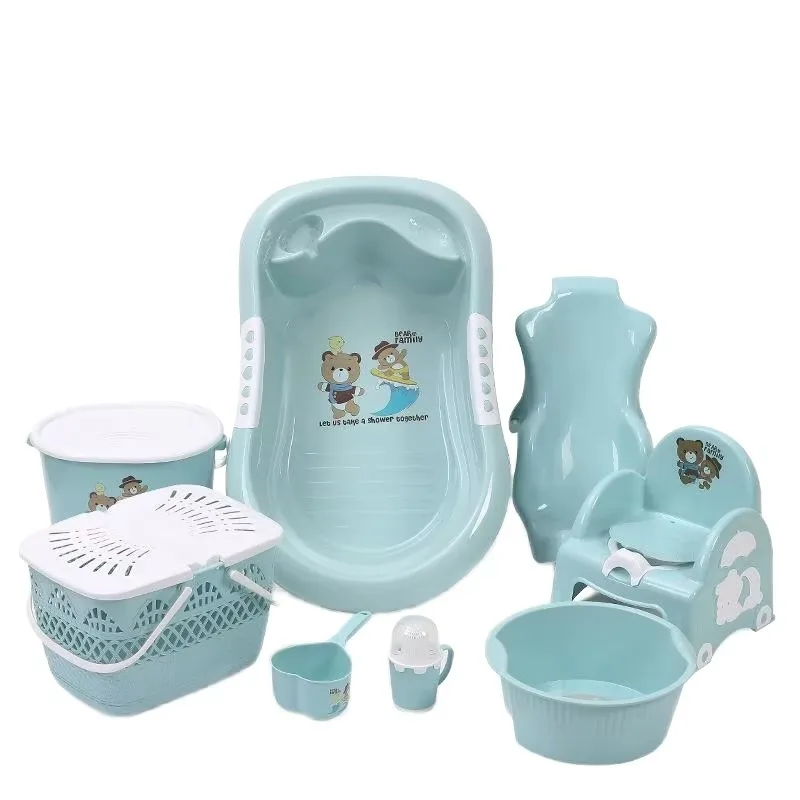 Bath accessories: bathtub set, children's potty, bathtub set, bucket chair, laundry basket rack