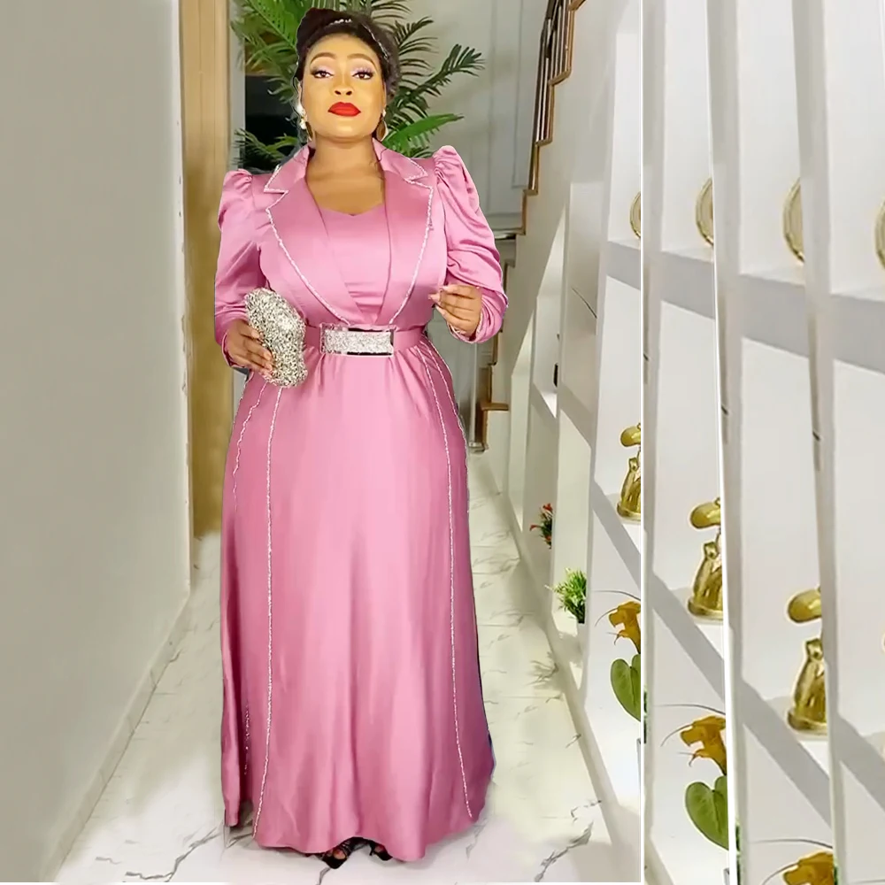 MD Plus Size Dashiki African Dresses For Women Dress Party Coat Suit Clothing Maxi Robe Elegant Ladies Office Outfit Ankara