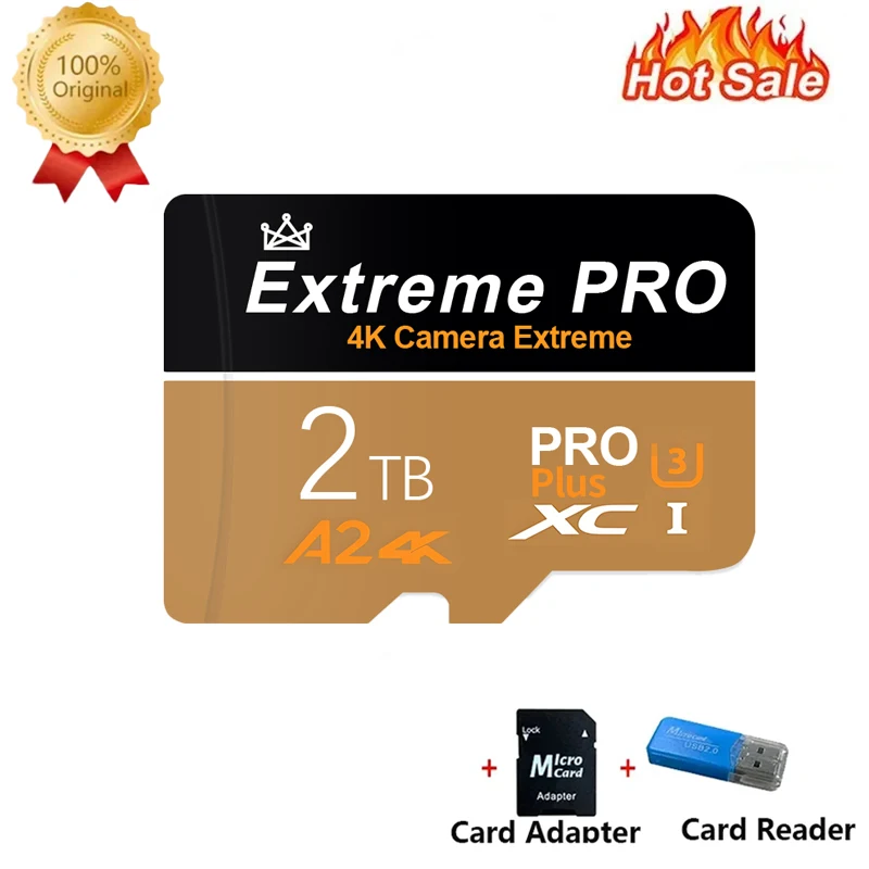 Cartões de Memória de Alta Velocidade, Cartão SD Original, Micro Mini TF Card, Flash Card para PC, Desktop, Mac, Câmeras, 512GB, 1TB, 2TB Grande Capacidade