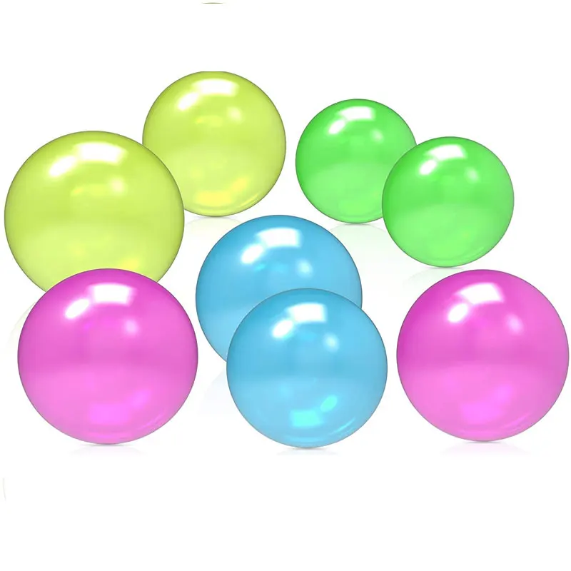 2pc Fluorescence Luminous Sticky Ball Anti Stress Decompression Glow Pop In The Dark for Kids Children Gift Party Event Supplies