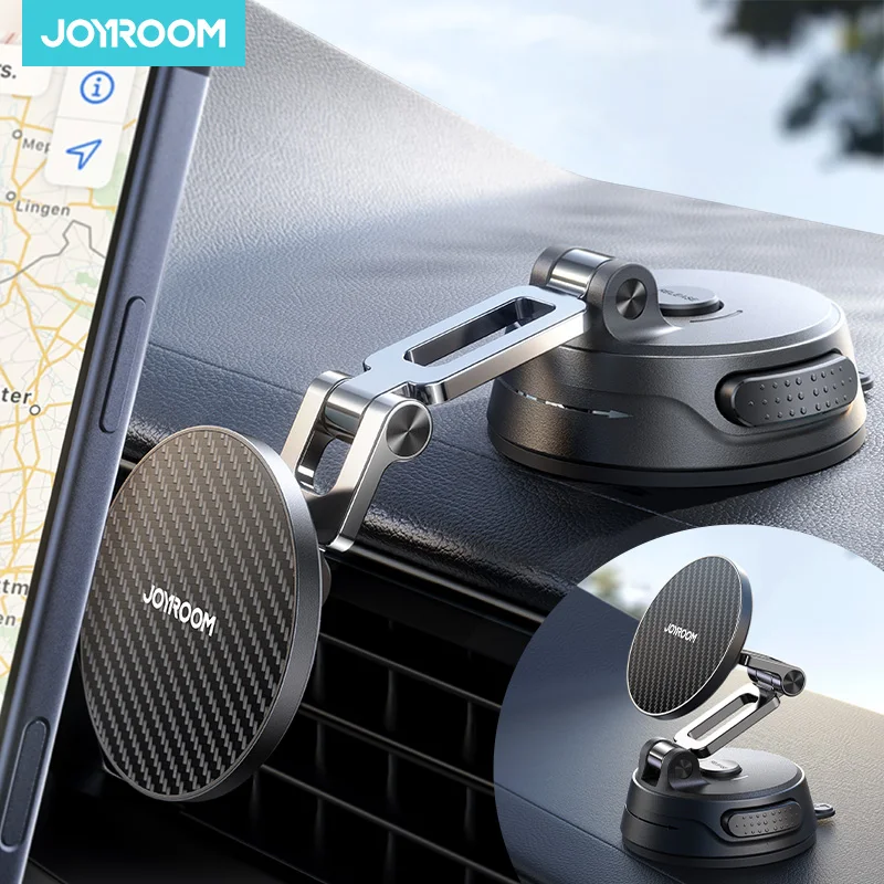 Joyroom Magnetic Suction Cup Phone Mount Universal Vacuum Magnetic Car Phone Holder Mount for iPhone Samsung Xiaomi Huawei