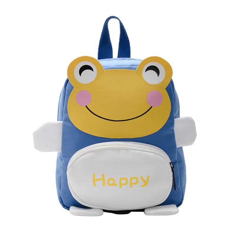 Cute Cartoon Little Frog Pattern School Bag para crianças, Anti-Lost Backpack, Kindergarten Baby Bag, Sac