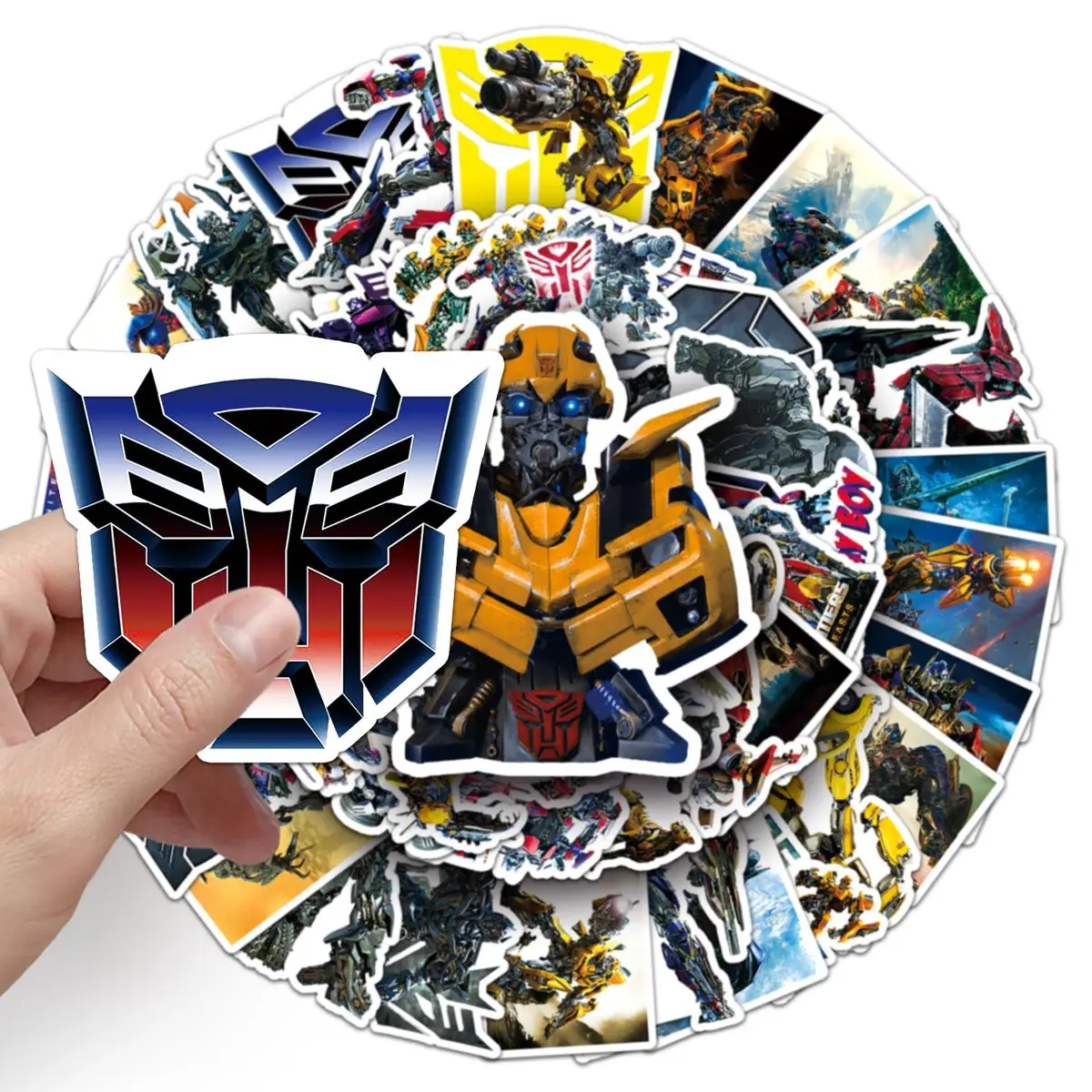 50Pcs Transformers Cartoon Creative Decoration Graffiti Stickers Luggage Hand Account Book Fun Personality Trend Stickers