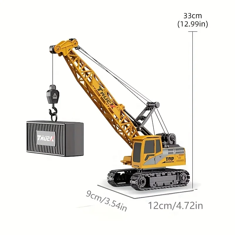 Remote Control Spray Crane Truck Alloy Simulation 9CH Engineering Vehicle Hook Crane Kids Toy Christmas Gifts