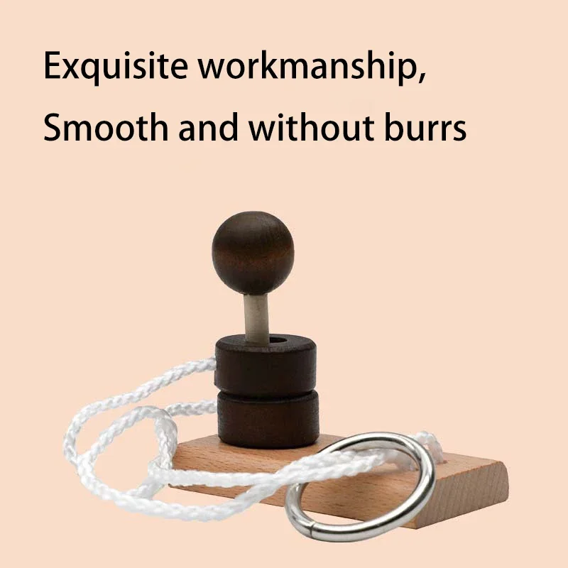 Houten losbinden touw kleine hersenkraker games ontgrendelen IQ puzzel partij gunst cadeaus voor kinderen volwassenen geschikt voor alle leeftijden