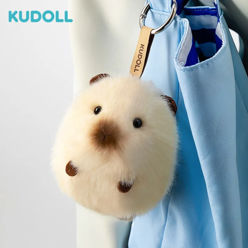 KUDOLL Guinea Pig Plush Pendant Cute Soft Stuffed Doll Exquisite Bag Hanging Ornament For Adults Backpack Decor Accessory
