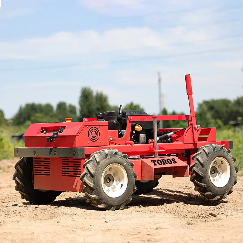 CE 認定 500 ミリメートル 600 ミリメートルリモートコントロールクローラ除雪ロボット芝刈り機メーカー良い価格