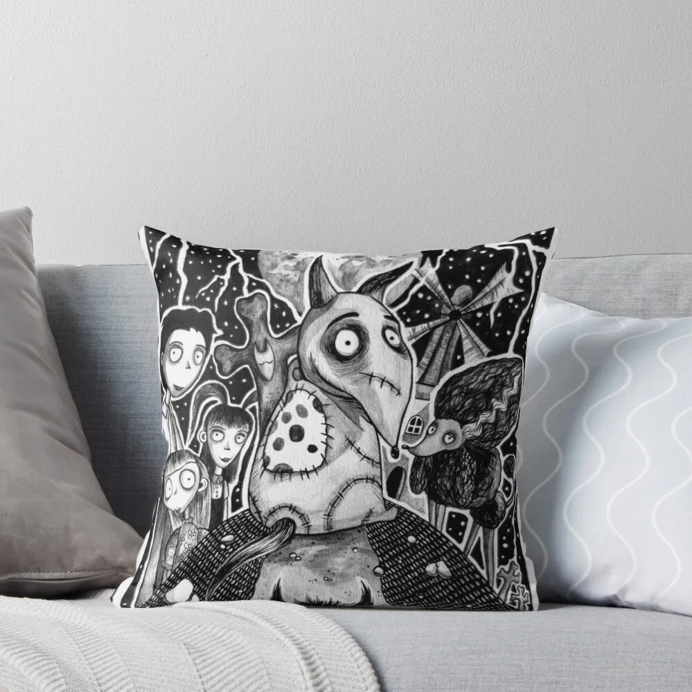 

Frankenweenie Throw Pillow Christmas s Covers luxury decor Custom Cushion christmas decorations for home 2025 pillow