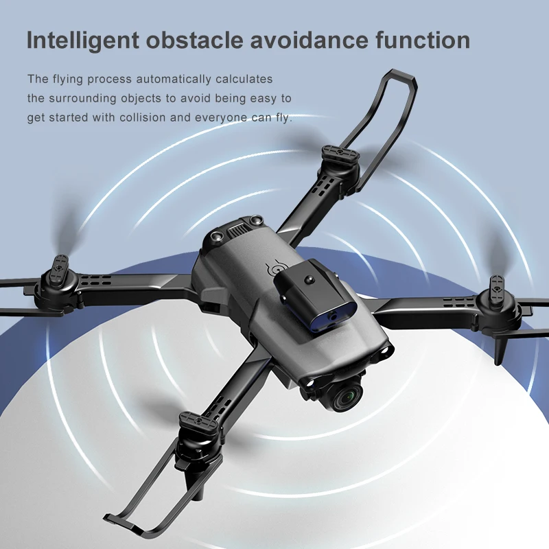 Professional 809 UAV 4K HD camera WIFI FPV optical flow 360° Obstacle avoidance folding quadcopter remote control toy Stop mat