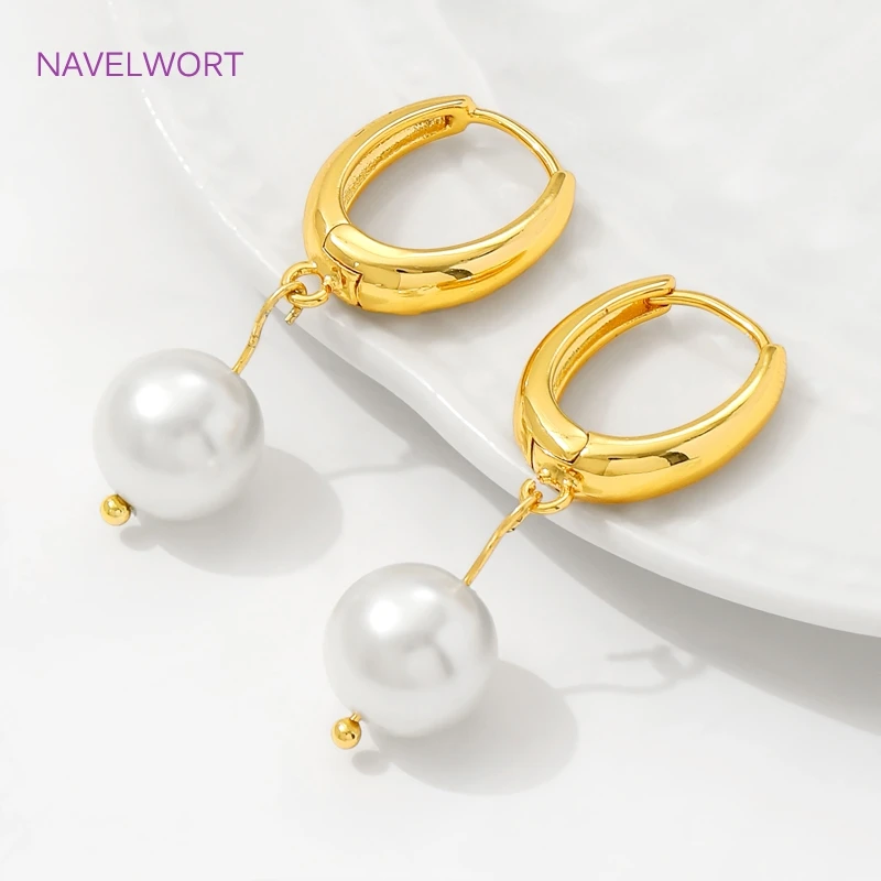 18K Gold Plated Brass Earwires Fasteners,Oval Earring Fixtures,Earring Hook,Accessories For Earrings,DIY Jewelry Making Findings view 6