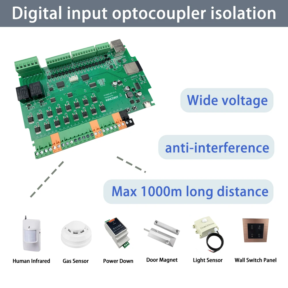 KC868-AP 12v 24v LEDストリップライトwm調光器,スマートスイッチ,rj45/wifi,rs485,esp32,ephome,アシスタントtasmota,arduino,