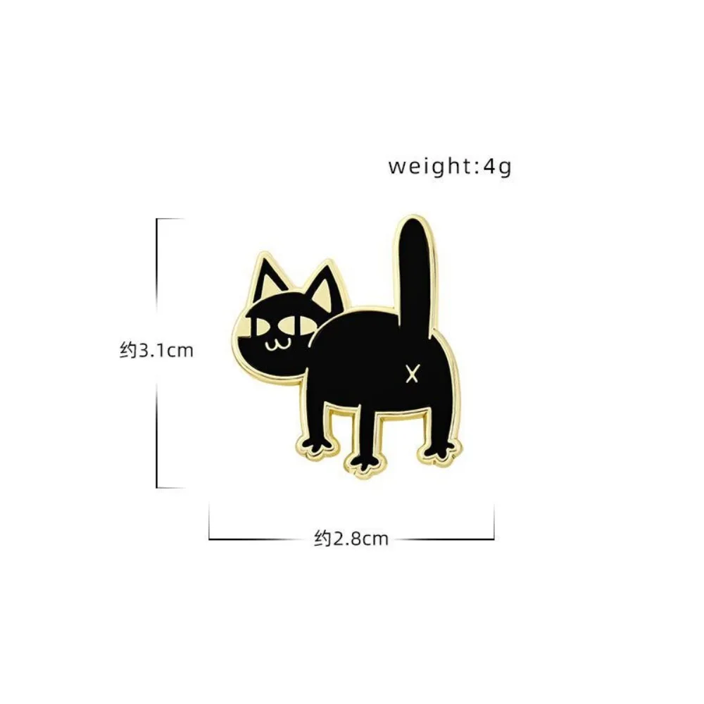 Niche Metal Badge Fun Cartoon Cat Brooch Animal Jewelry Accessories Personalized Jacket Backpack Pencil Case Versatile Gifts
