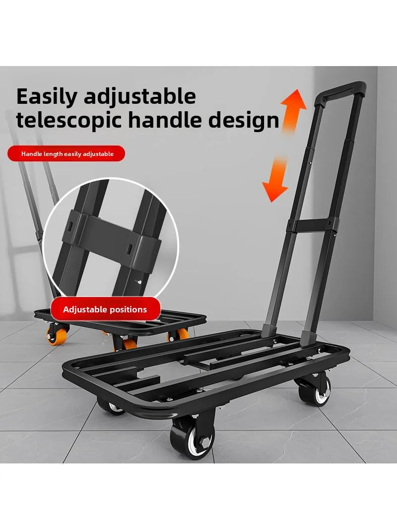 ultra-light-portable-four-wheel-thickened-hand-pulled-shopping-cart-miniature-moving-vehicle-flatbed-portable-shopping-cart