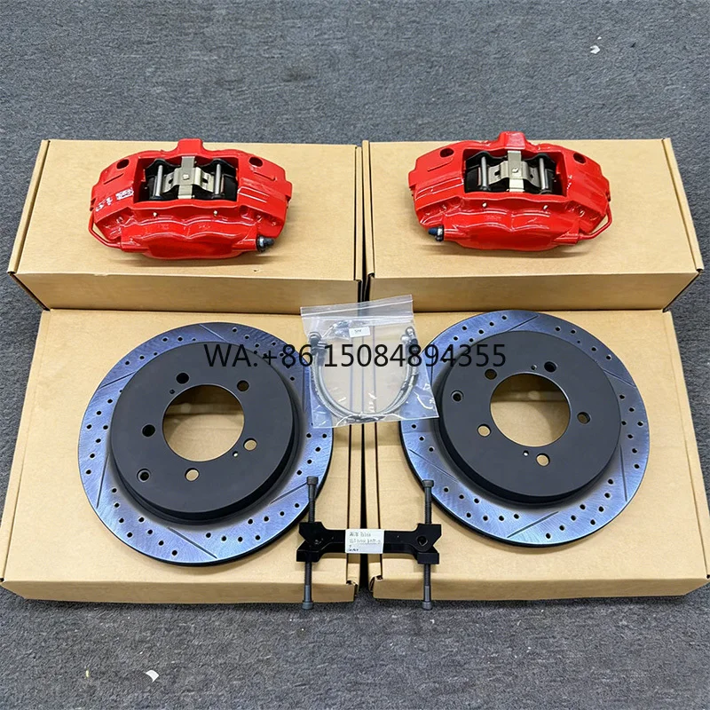 

F40 4Pot Brake Caliper Kit with 360mm 380mm Integrated Brake Discs for Upgrade Modification of LC200 LC150 Land Cruiser Tundra