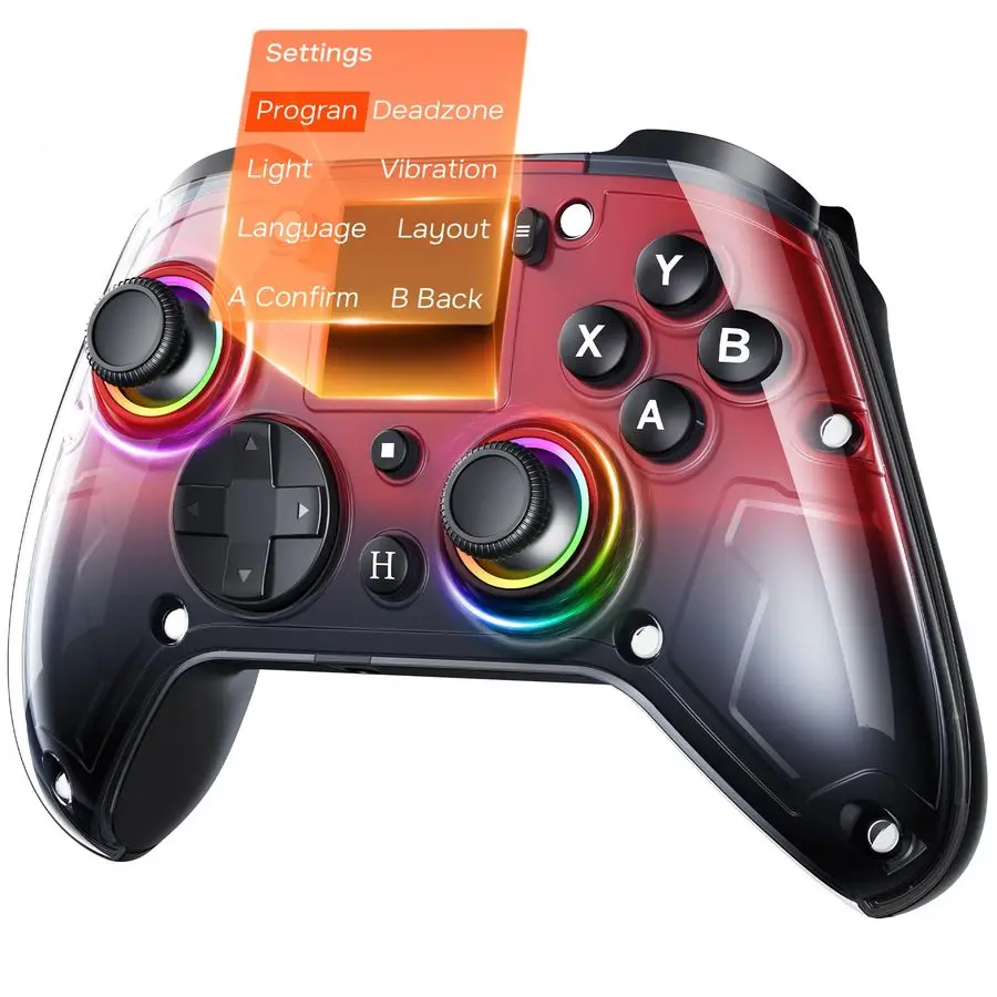 

G7 Wireless Gaming Controller with Interactive Screen, 1000Hz Polling Rate, Hall Joysticks amp Triggers, 4 Programmable Buttons,