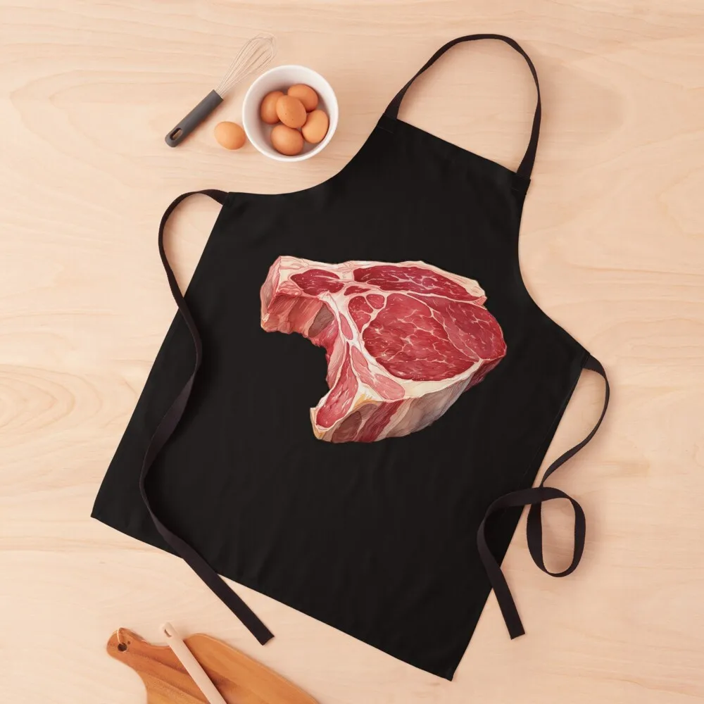 

Premium Cut Raw Beef Steak Apron Smock for hairdressing Kitchen Things Apron