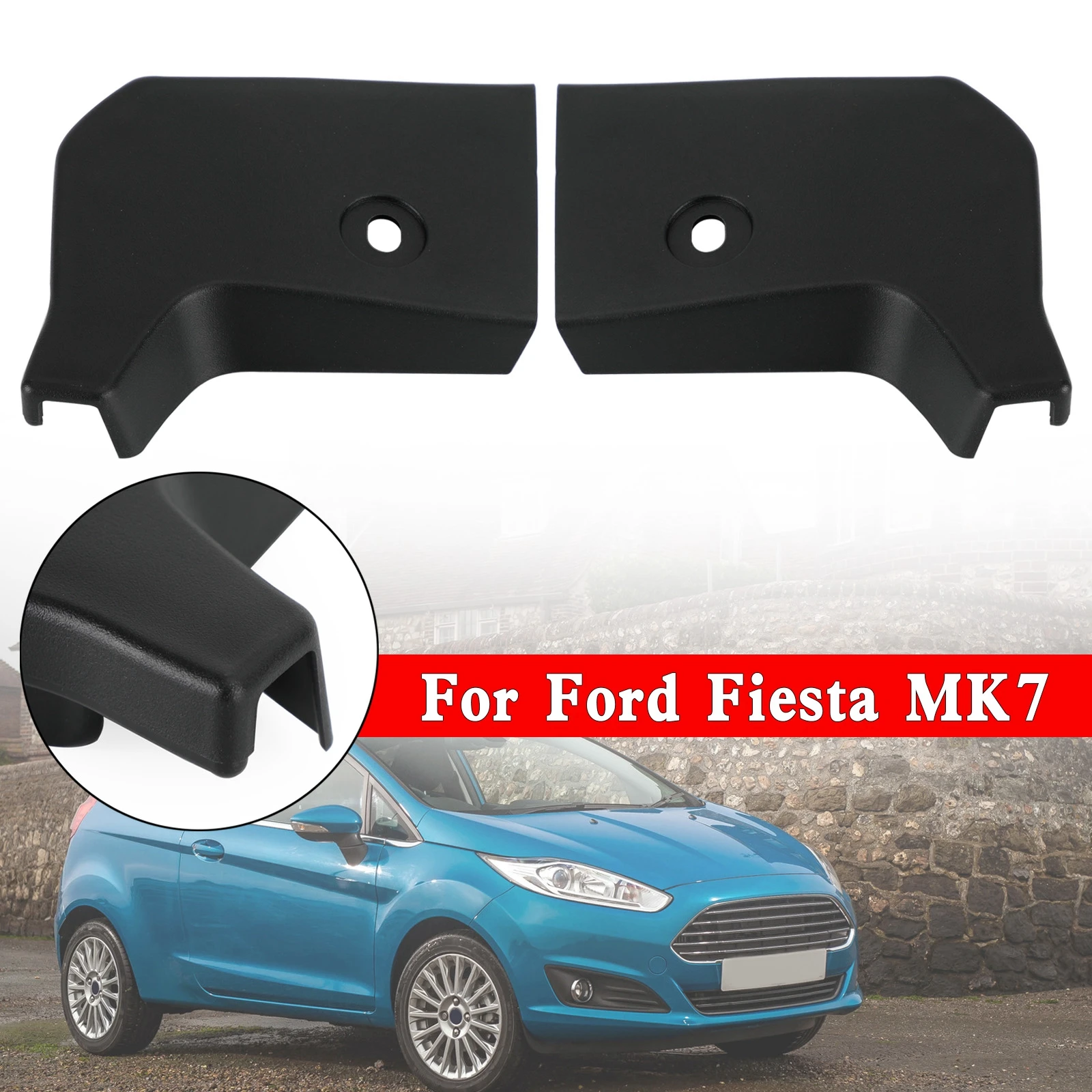 Artudatech N/S+O/S Side Skirt End Cap 1771888 1771885 For Ford Fiesta MK7 Car Accessories