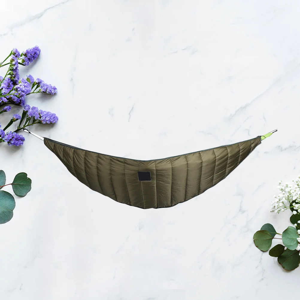 

Outdoor Thickened Winter Camping Hammock Insulation Cover Army Green Windproof Cotton Warm Leisure Hammock Insulation Cover