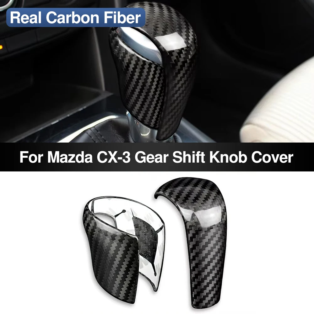 

Car Handbrake Grips Cover For Mazda ATENZA CX-3 CX-4 CX-5 2014-2019 Hard Carbon Fiber Hand Rod Protective Cover Car Accessories