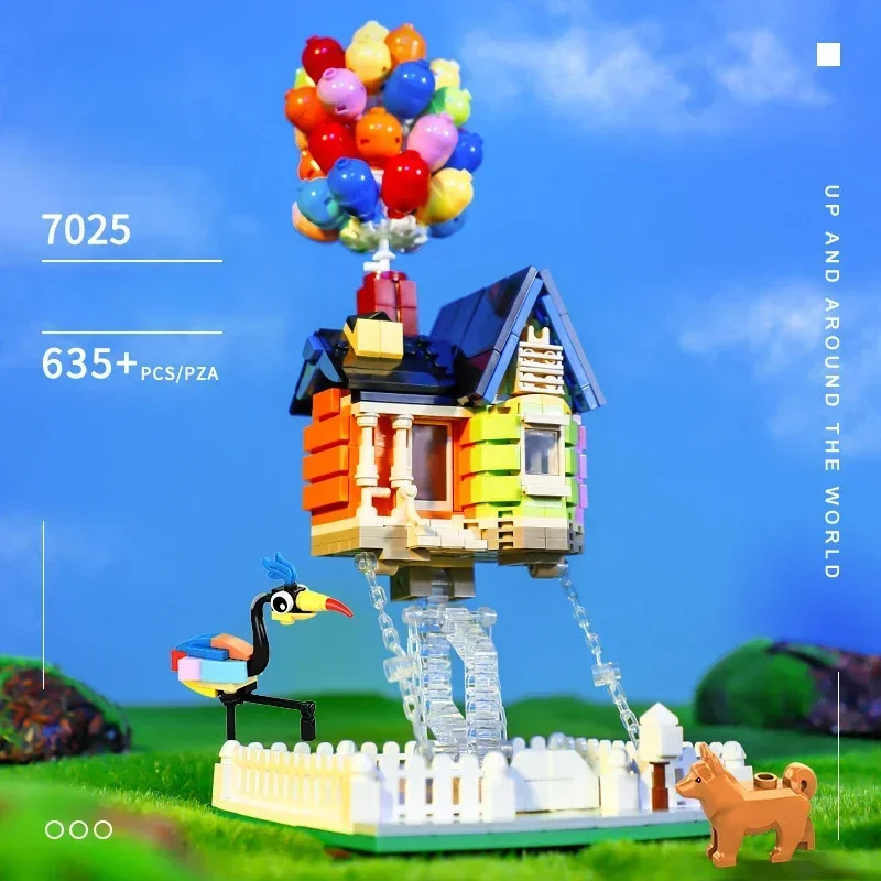 

Building Blocks Sets Flying Balloons Hut Model Cartoon Animal Balloon House Brick Puzzle Toys Christmas Day Girls Gifts