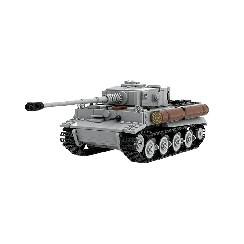 QWERT Ausf.E Tiger I Military Tank Model MOC Building Bricks War Equipment Style Modular Technology Gifts Holiday Assemble Toys