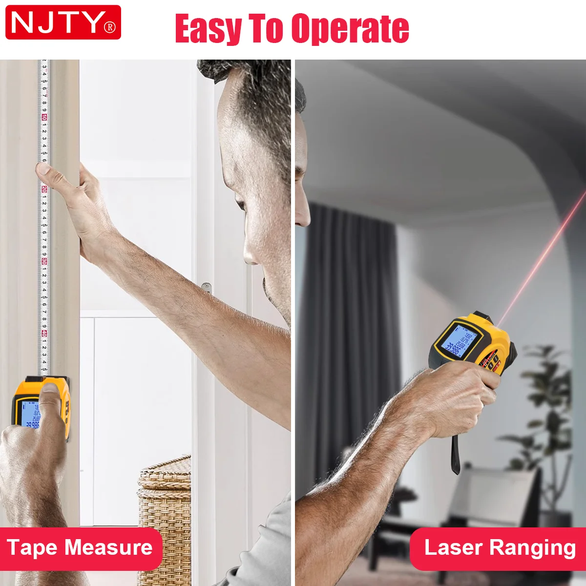 NJTY 3-In-1 Pita Pengukur Lase - Laser Distance Measure ulasan dan harga