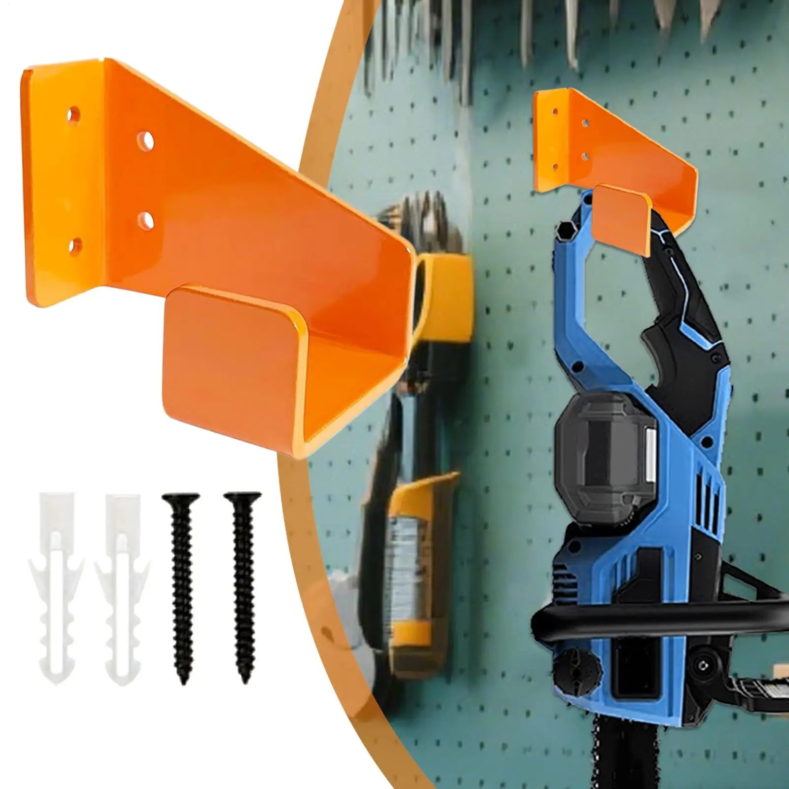 

Держатель крючка для бензопилы из нержавеющей стали, настенная вешалка для бензопилы, сверхмощный крючок-органайзер для сада и мастерской