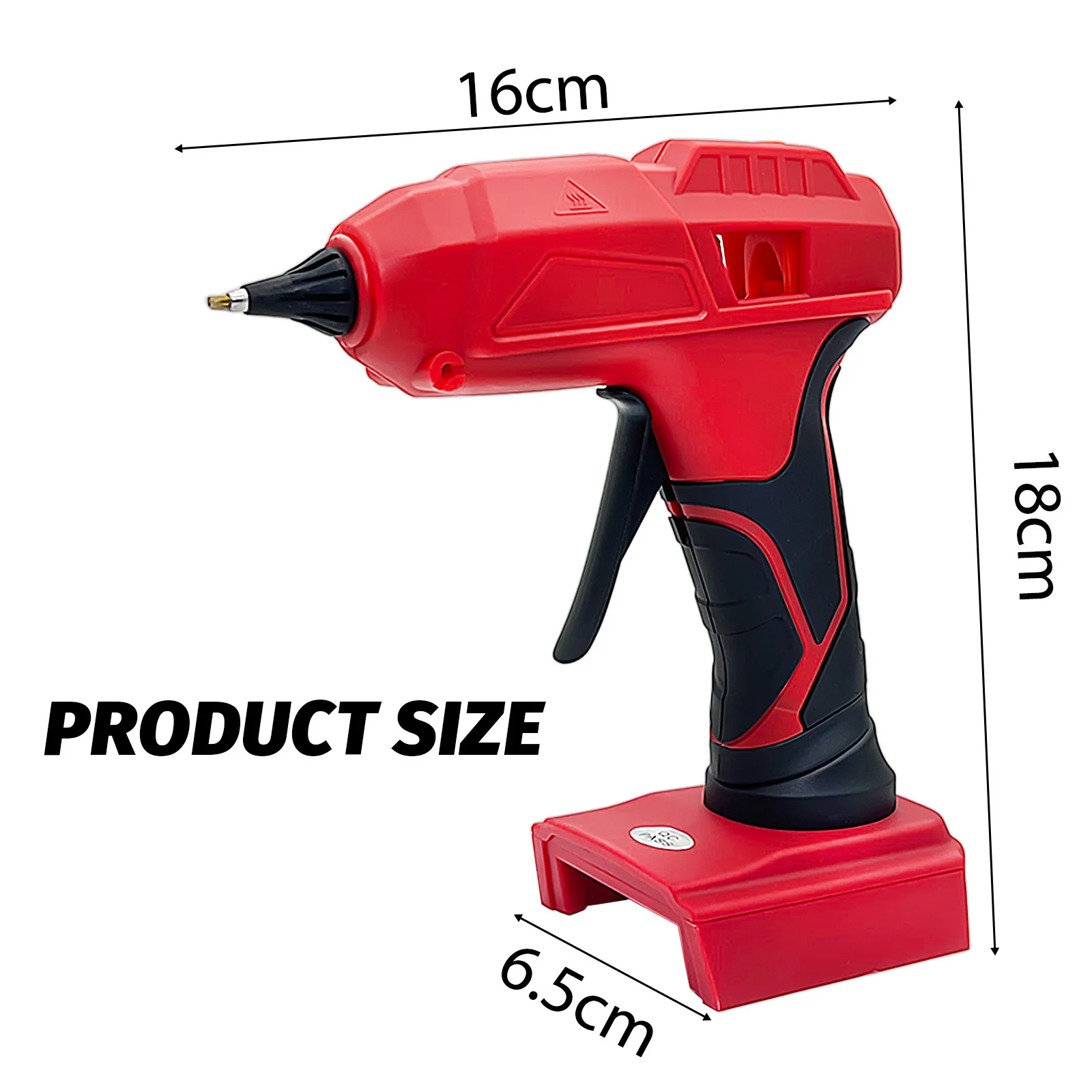 Cordless Hot Glue Gun Compatible with Milwaukee 18V Battery, Electric Hot Glue Gun w/10 Melt Glue Sticks for DIY (Tool Only)