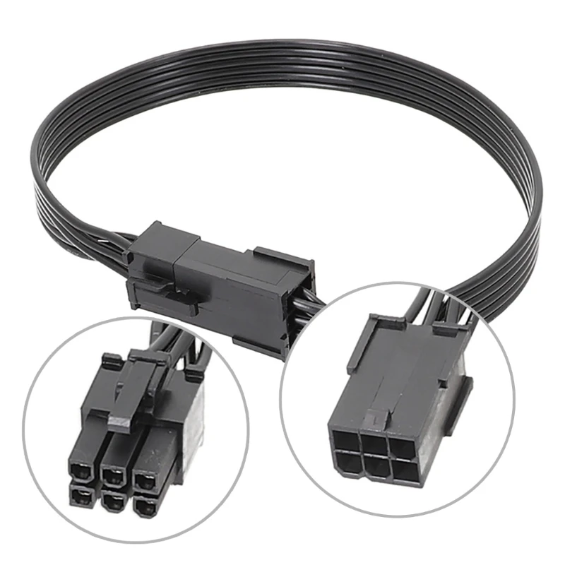 Cable de alimentación para tarjetas gráficas de 6 pines, Cable plano de extensión macho y hembra, Pcie, GPU