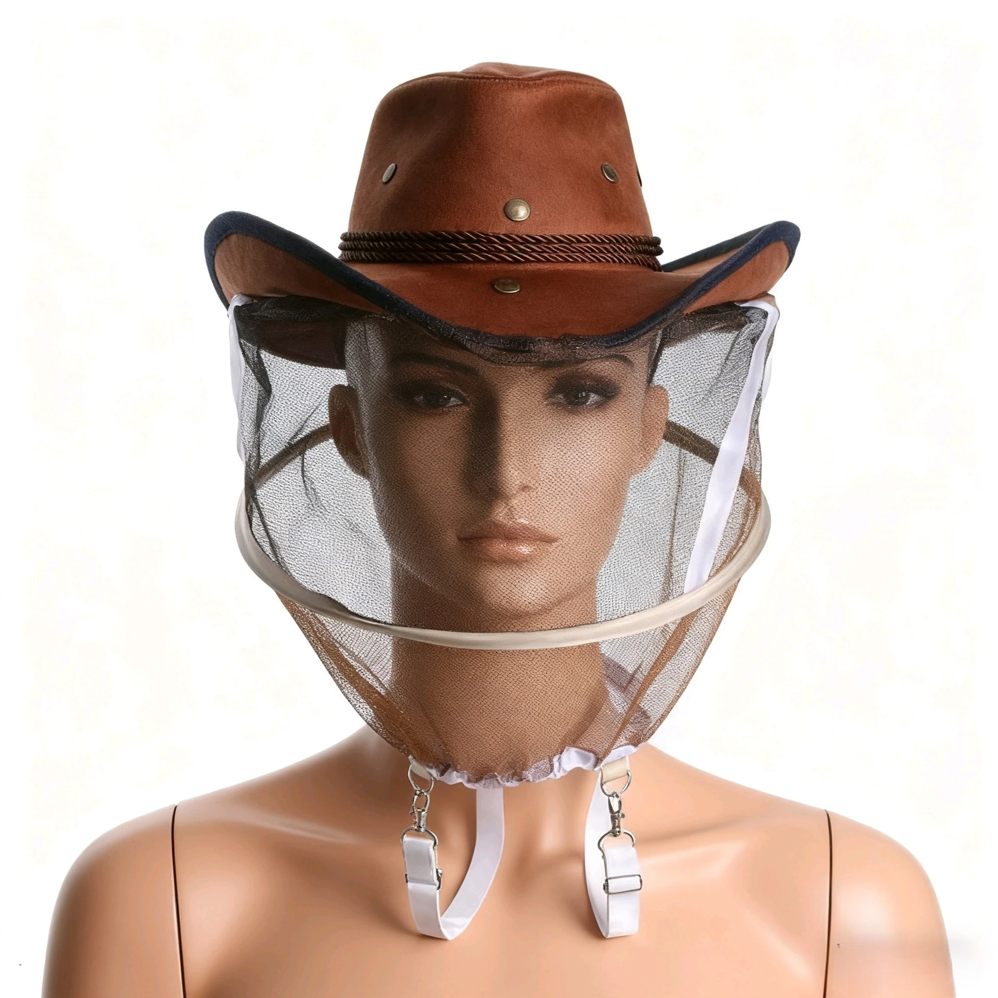 Beekeeping Hat with Veil Lightweight Face Net Protector Wide Brim Sun Hat for Men Women Outdoor Gardening Fishing Camping
