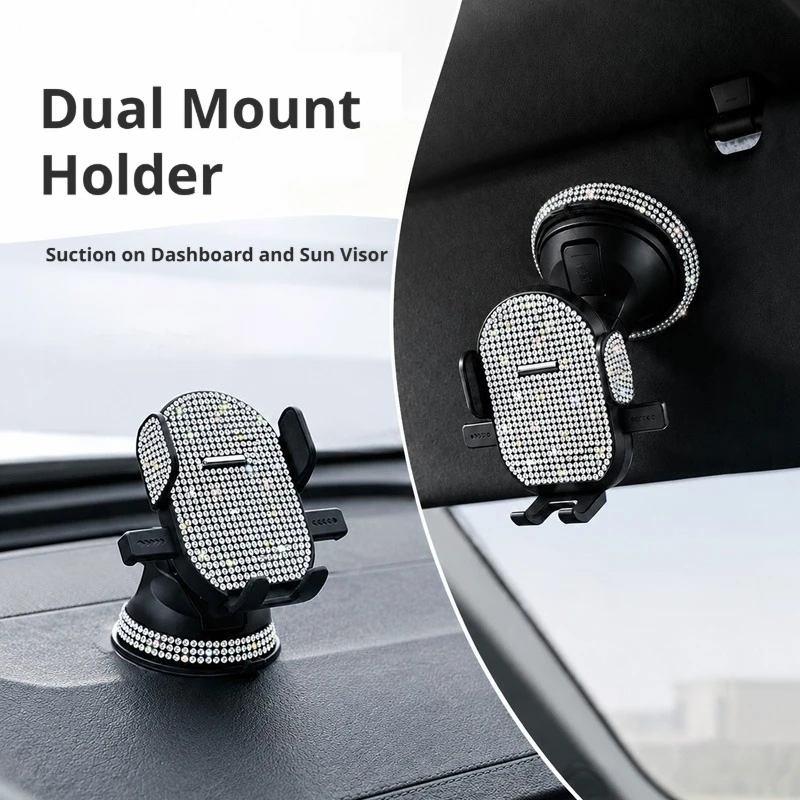 Gravity Car Phone Mount Shockproof Cellphone Holder Compatible With Circular Air Vent, Christmas Halloween Holiday Gift for Car