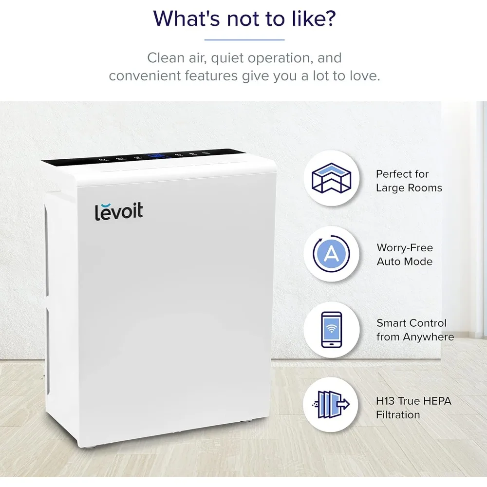 Air Purifiers for Home Large Room with Extra Hepa Filter, with Air Quality Monitor, Sleep Mode, Smart WiFi, Auto, Voice Control