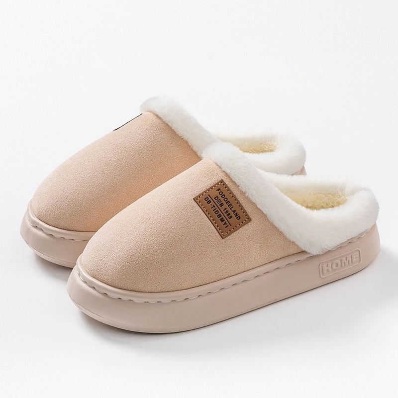 2025年冬 シンプルでおしゃれな綿製滑り止め厚底暖かく快適なホームスリッパ アウトドア綿製スリッパ