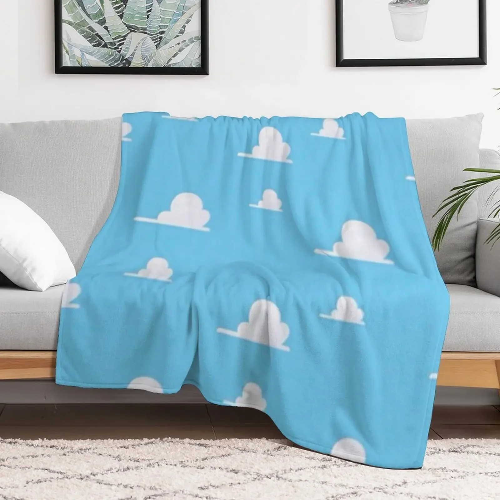 Clouds Andy's Room Throw Blanket For Decorative Sofa Weighted Luxury Designer Blankets