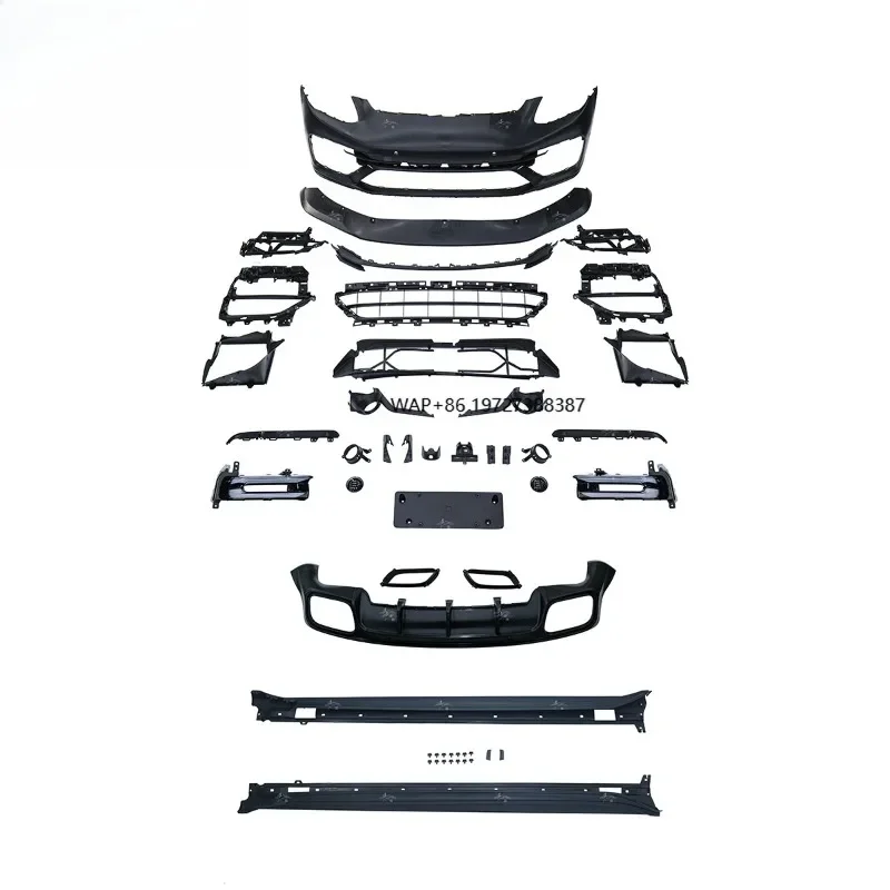 Turbo S Style Bodykit for for Panamera 971/971.2 Rear Plastic Front Bumper Diffuser Side Skirts Car Bumpers Body Kit