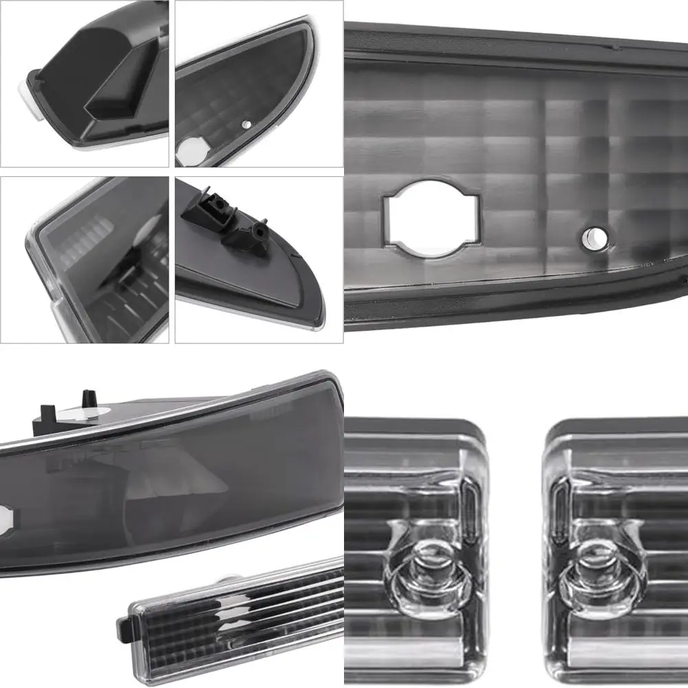 

1993-2002 Chevy Camaro Parking Signal & Side Marker Lights - Clear Lens, Black Housing