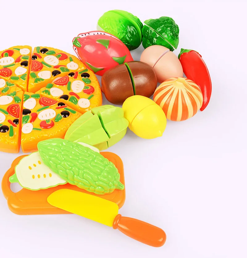 Brinquedos para meninas 3-6 anos de idade criança legumes e frutas cozinha das crianças brinquedos conjunto puzzle educação precoce crianças jogar casa