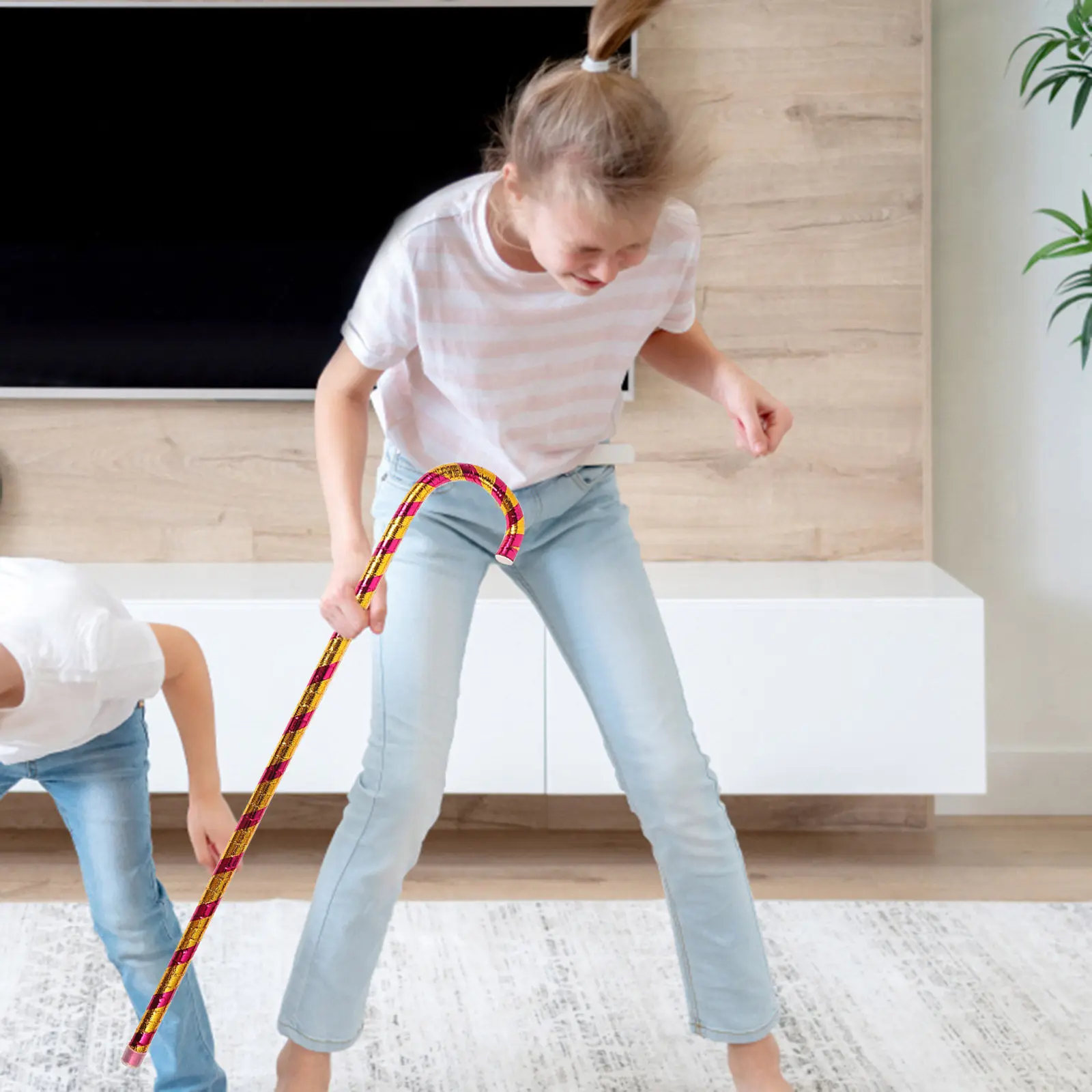 

5Pcs Jazz Dance Crutch Kids Decorative Stage Walking Stick Props Color Random for Performance Party Cane for Dance