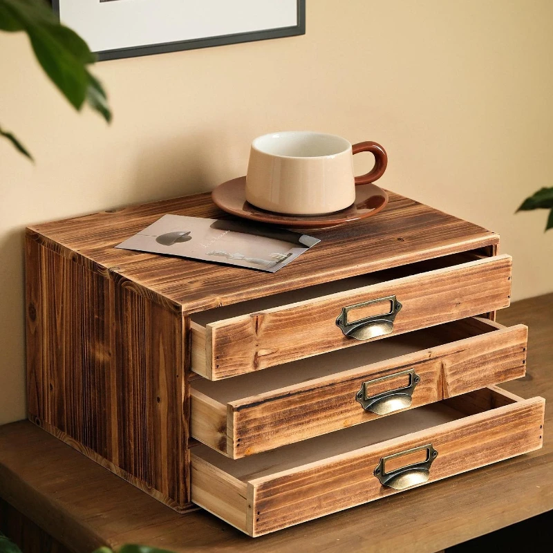 

Vintage Jewelry Storage Box Wooden Bracelet Necklace Drawer Jewelry Accessories Organizers Divided Compartments Organizer Box