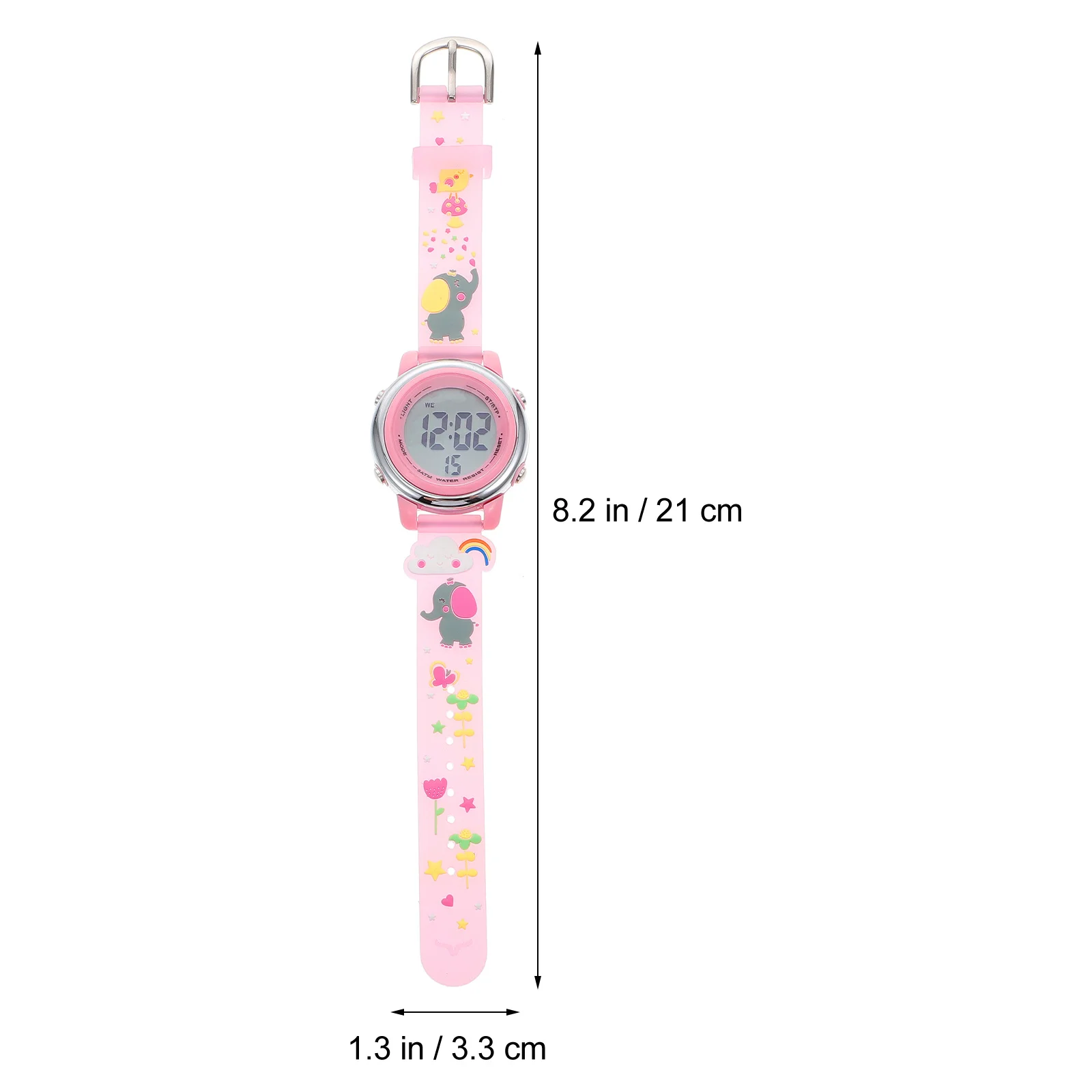 Waterproof Digital Watch Cartoon Strap Design 30M Water Resistant Alarm Clock Function Bright Comfortable Style for