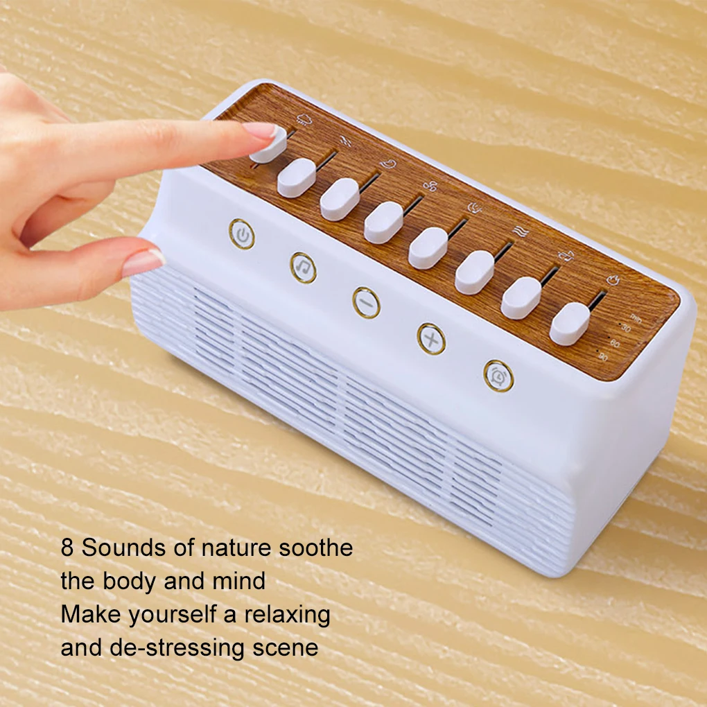 Portable Wireless Bluetooth Speaker 8 Kinds Of Natural White Noise Music Box With Slider Bedroom Decor Sleep Relaxation Speaker