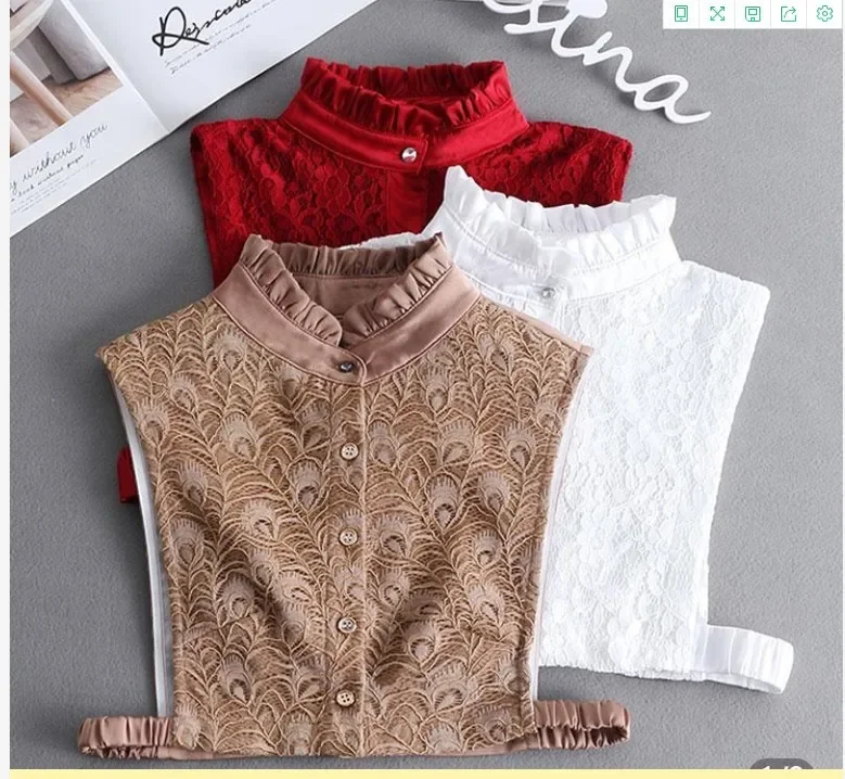 Lace Fake Collar Shirt Women Neck Cover False Collar Blouse Detachable Shirt Collars For Women Clothes Accessories Faux Collar