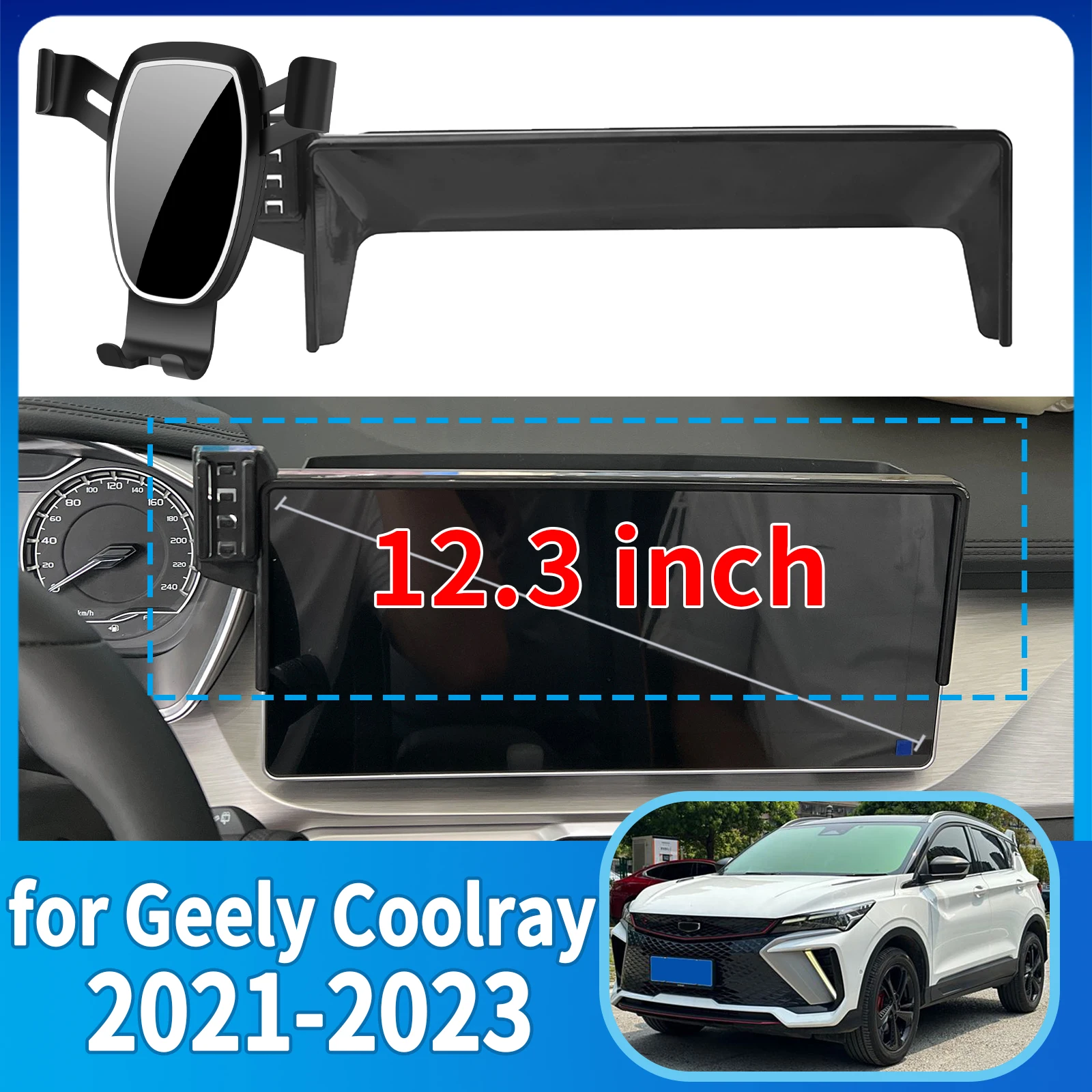 

fit for Geely Coolray 2021 2022 2023 Anti-Shake Screen Base Phone Holder Mount Stand ​​ Dedicated Car​​ accessoires