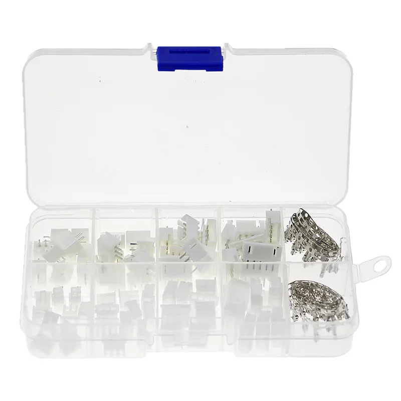 150PCs xh2.54 2p 3p 4p 5 pin 2.54mm pitch terminal housing/pin header JST connector wire connectors adaptor XH assorted kits