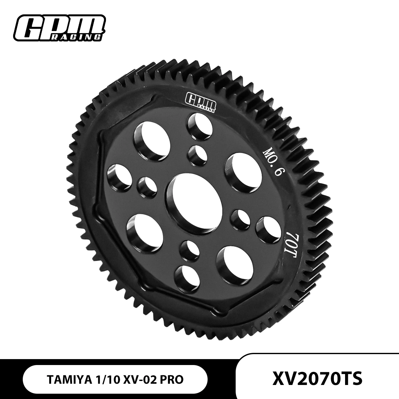GPM  medium carbon steel M0.6 module spur gear 70T For TAMIYA XV-02 Pro 51694
