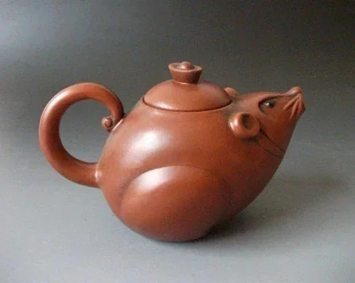 Chinese Purple Clay zisha YIXING Pottery Teapot Mouse shape