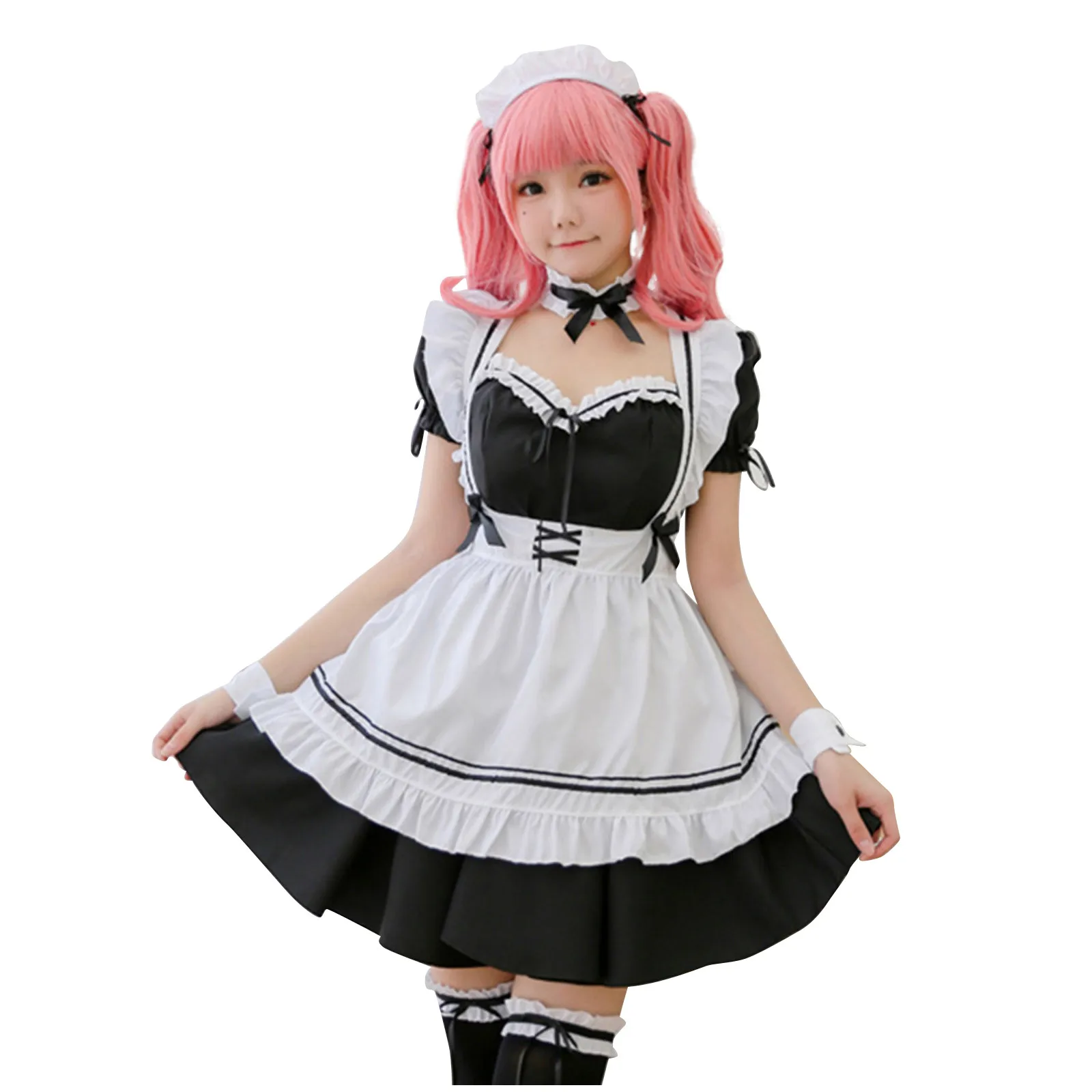 Women Lovely Maid Cosplay Costume Animation Show Japanese Outfit Dress Clothes Comic Exhibition Popular Character Clothing