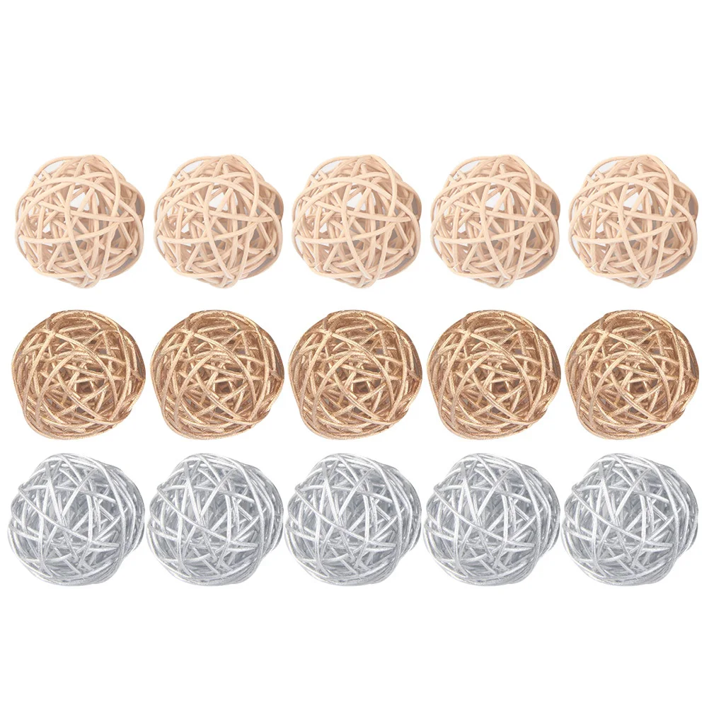 

15Pcs Vine Ball Decorations Premium Wicker Rattan Hanging Pendants for Home Office Christmas Tree Party DIY Hanging Tree