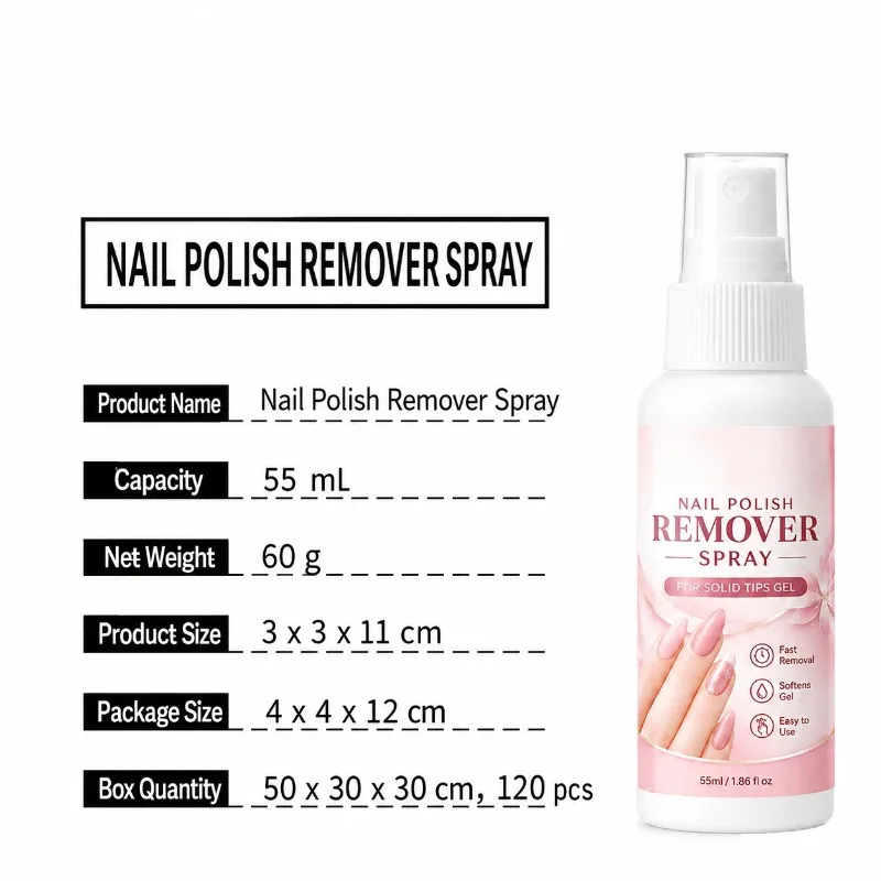 Nail Remover Spray Solid Nail Gel Dissolving Liquid Fast Soften UV Gel Polish Easy Removal for False Nail Tips Professional DIY view 6