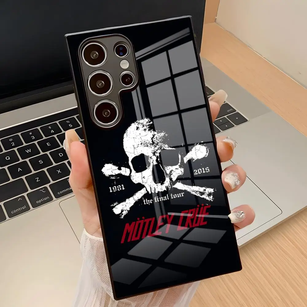 Funda de teléfono Rock Band m-motley c-rue para S25 Ultra Samsung S24 Fe S22 S20 S23 21 Plus A54 A34 A53 A16 cubierta de cristal